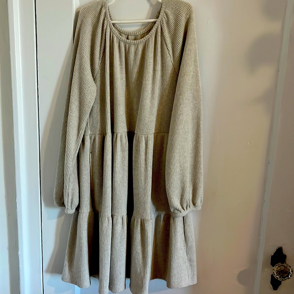Girls knit long sleeve dress